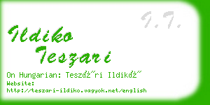 ildiko teszari business card